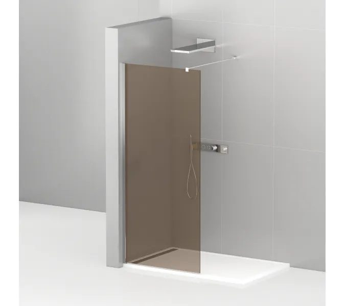 Душевая перегородка CEZARES LIBERTA-L-1-BR-Cr, Цвет стекла: бронза, Цвет профиля: Хром, Выбрать размер: 100, изображение 2