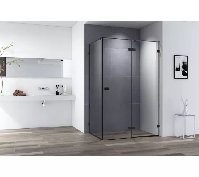 Душевой уголок CEZARES BELLAGIO-A-1-100-C-NERO, Цвет профиля: Черный, Выбрать размер: 100х100