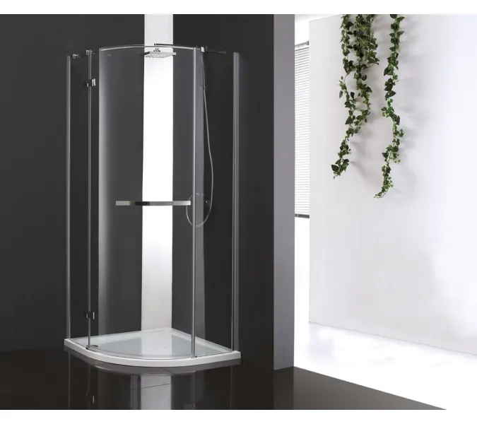 Душевой уголок CEZARES BERGAMO-W-R-1-ARCO-C-Cr-L-IV, Цвет профиля: Хром, Выбрать размер: 90х90, Ориентация: левая