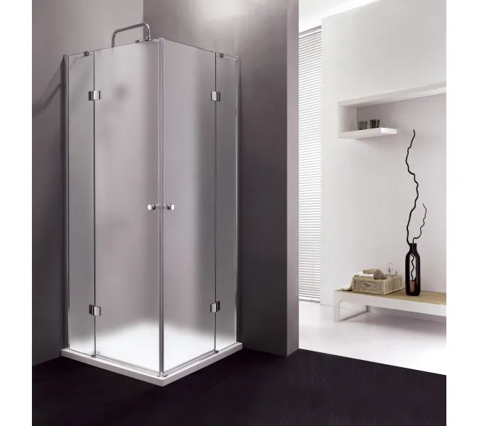Душевой уголок CEZARES VERONA-W-A-2-P-Cr, Цвет стекла: матовое, Цвет профиля: Хром, Выбрать размер: 100х100