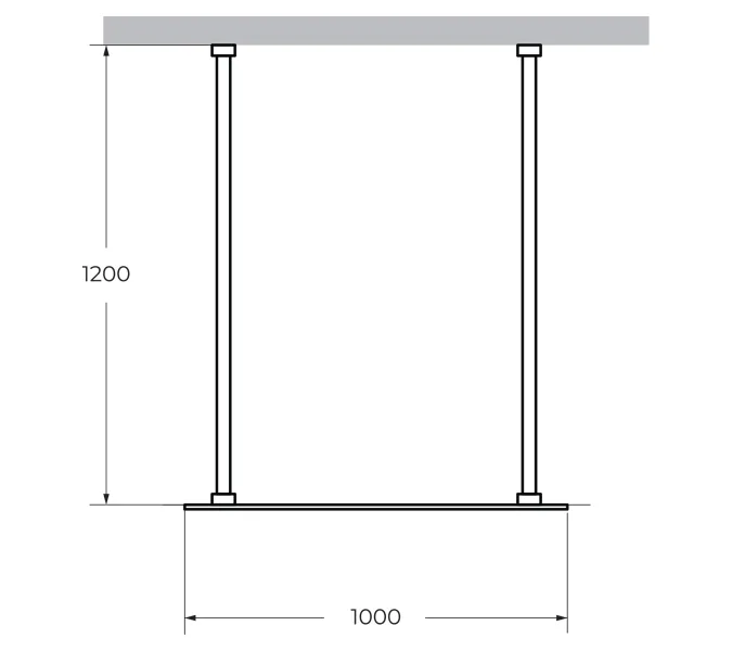 Душевая перегородка CEZARES LIBERTA-L-2-GR-Cr, Цвет стекла: тонированное, Цвет профиля: Хром, Выбрать размер: 100, изображение 3