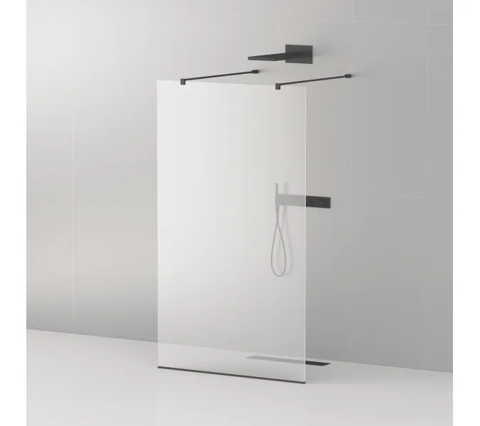 Душевая перегородка CEZARES LIBERTA-L-2-C-NERO, Цвет стекла: прозрачное, Цвет профиля: Черный, Выбрать размер: 100, изображение 2