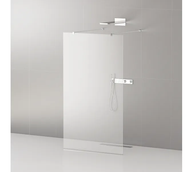 Душевая перегородка CEZARES LIBERTA-L-2-C-Cr, Цвет стекла: прозрачное, Цвет профиля: Хром, Выбрать размер: 100, изображение 2