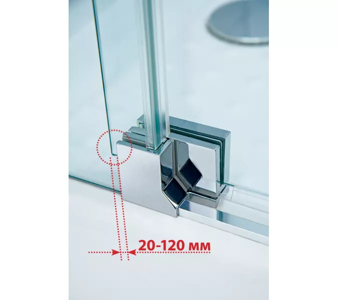 Душевой уголок CEZARES SLIDER-AH-2-C-Cr, Цвет стекла: прозрачное, Цвет профиля: Хром, Выбрать размер: 70х100, изображение 8