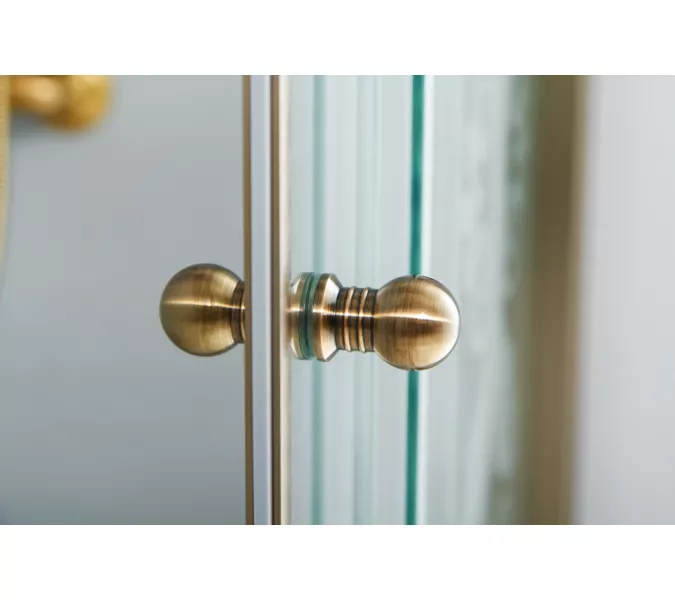 Душевой уголок CEZARES GIUBILEO-AH-1-120/90-SCORREVOLE-CP-Br, Цвет стекла: с рисунком, Цвет профиля: Бронза, Выбрать размер: 120х90, изображение 3