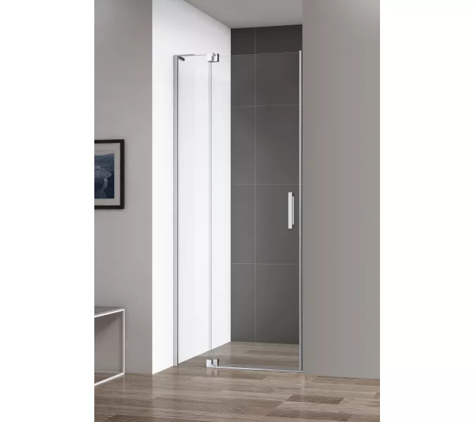 Душевая дверь в нишу CEZARES SLIDER-B-1-C-Cr, Цвет стекла: прозрачное, Цвет профиля: Хром, Выбрать размер: 100