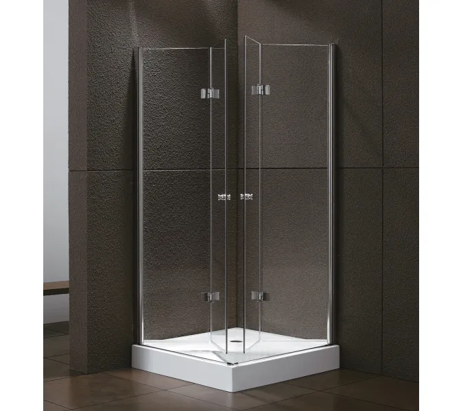 Душевой уголок CEZARES ELENA-W-ASH-2-C-Cr, Цвет стекла: Прозрачный, Цвет профиля: Хром, Выбрать размер: 100х90