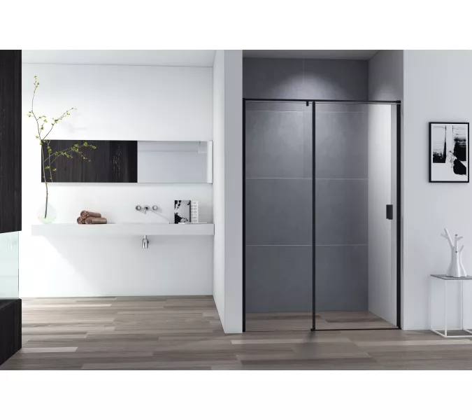 Душевая дверь CEZARES URBAN-B-12-C-NERO, Цвет профиля: Черный, Выбрать размер: 100