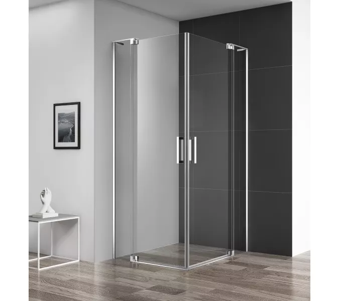 Душевой уголок CEZARES SLIDER-AH-2-C-Cr, Цвет стекла: прозрачное, Цвет профиля: Хром, Выбрать размер: 70х100