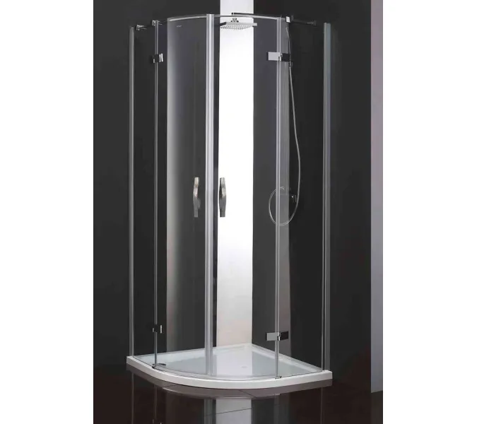 Душевой уголок CEZARES BERGAMO-W-R-2-ARCO-C-Cr-IV, Цвет профиля: Хром, Выбрать размер: 100х100