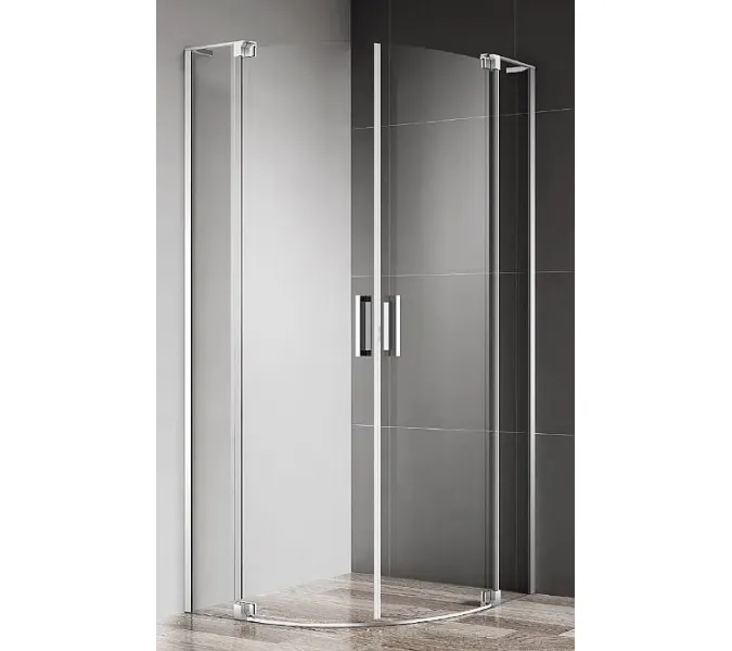 Душевой уголок  CEZARES SLIDER-R-2-C-Cr, Цвет стекла: прозрачное, Цвет профиля: Хром, Выбрать размер: 80х80