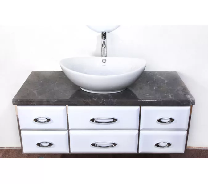 Тумба VELVEX OLIVIA 110 белая со столешницей