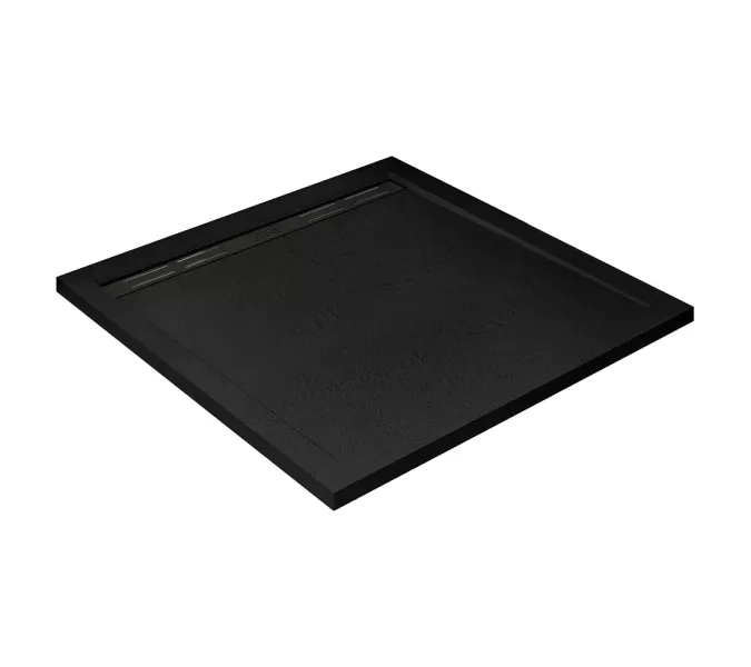 Поддон из искусственного мрамора CEZARES TRAY-AS-A-30-NERO, Высота поддона: Низкий, Выбрать цвет: Черный матовый, Выбрать размер: 90х90, изображение 2