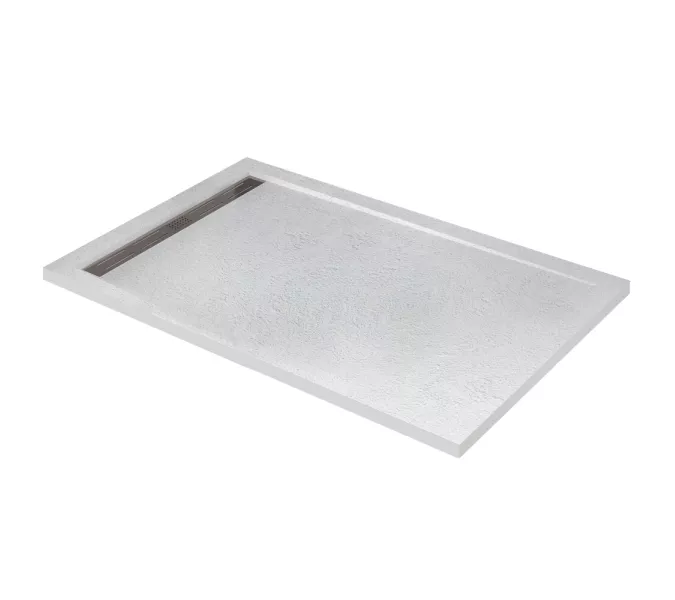 Поддон из искусственного мрамора CEZARES TRAY-AS-AH-30-W, Высота поддона: Низкий, Выбрать цвет: Белый, Выбрать размер: 100х80, изображение 2