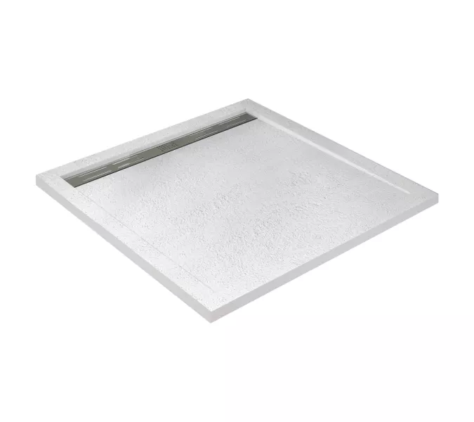 Поддон из искусственного мрамора CEZARES TRAY-AS-A-30-W, Высота поддона: Низкий, Выбрать цвет: Белый, Выбрать размер: 80х80, изображение 2