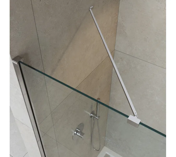 Душевая перегородка универсальная LIBERTA-L-1-TB-C-Cr, Цвет стекла: прозрачное, Цвет профиля: Хром, Выбрать размер: 100, изображение 2