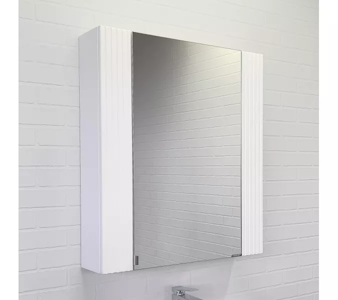 Зеркало-шкаф Comforty Лима-70 белый матовый, Выбрать цвет: Белый