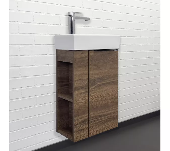 Тумба-умывальник Comforty Матэ-40 с раковиной Comforty 9140, Выбрать цвет: Дуб темно-коричневый