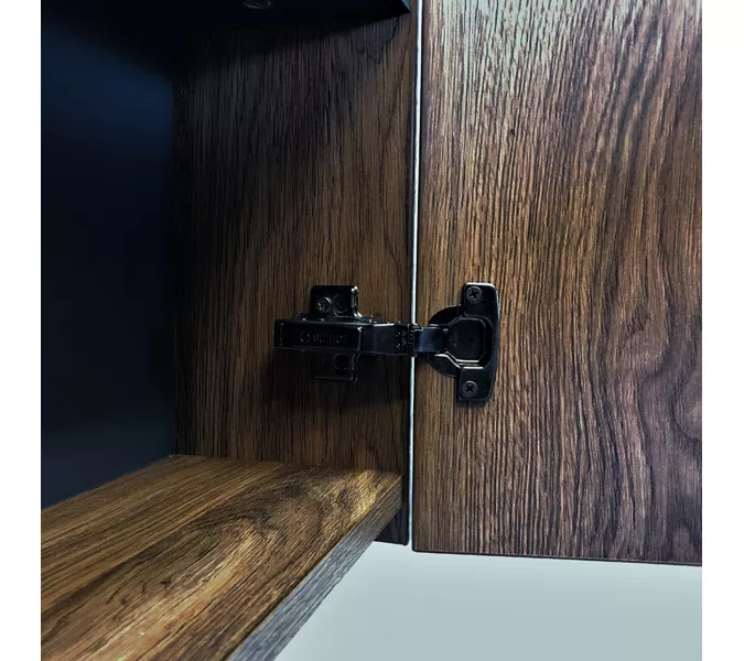 Шкаф подвесной Comforty Порто-50 дуб темно-коричневый, Выбрать цвет: Дуб темно-коричневый, изображение 2