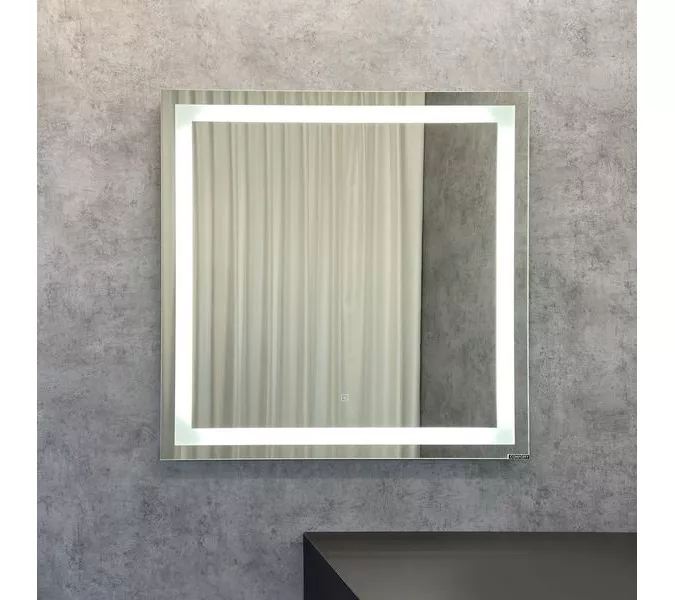 Зеркало Comforty Квадрат 75/90 светодиодная лента, бесконтактный сенсор, Выбрать размер: 75