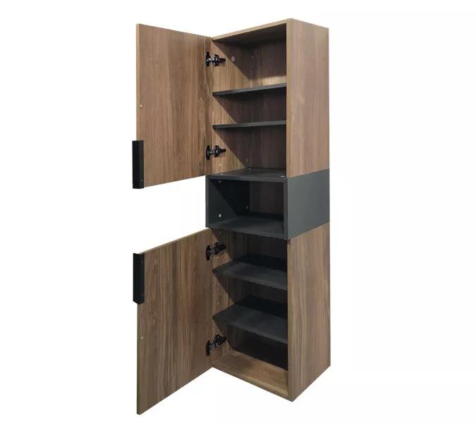 Comforty. Шкаф-колонна Штутгарт-40 дуб тёмно-коричневый, изображение 3