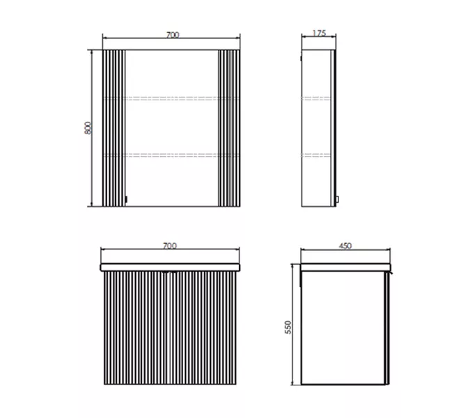 Подвесная тумба-умывальник Comforty Лима-70П антрацит с раковиной Como 70, изображение 2