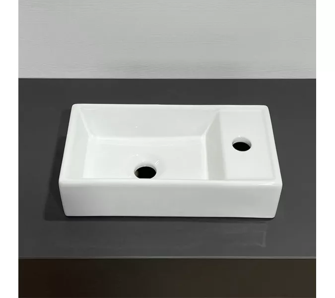 Тумба-умывальник Comforty Матэ-40 дуб дымчатый с раковиной Comforty 9140, Выбрать цвет: Дуб дымчатый, изображение 6