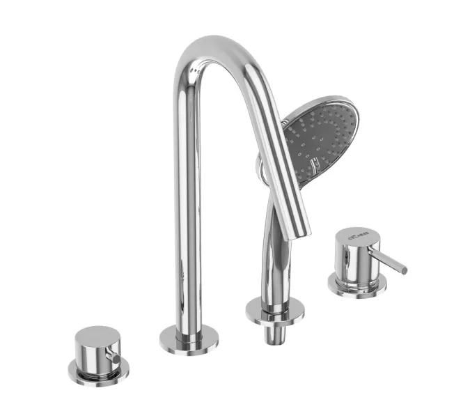 Смеситель на борт ванны CEZARES LEAF-BVDM4-L-01, Выбрать цвет: Хром, изображение 2