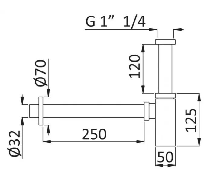 Сифон для раковины CEZARES CZR-B-SMQ-SS, изображение 2