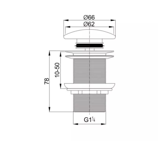 Донный клапан CEZARES CZR-SC-Bi, изображение 2