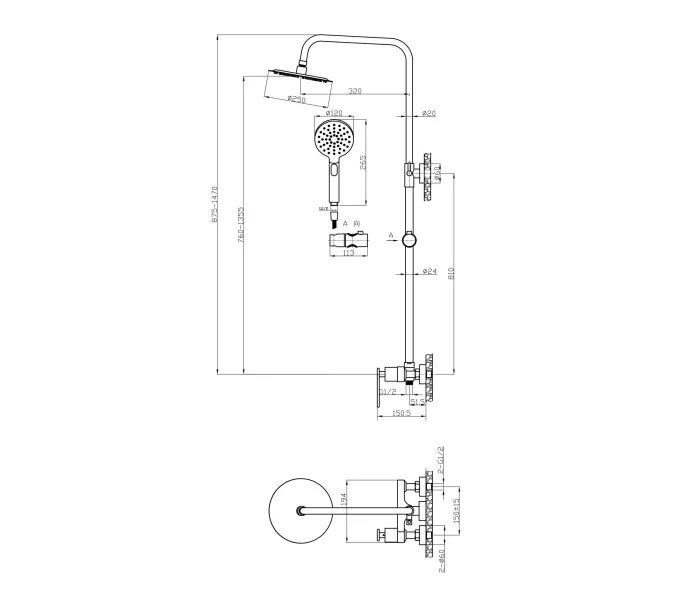 Душевая стойка CEZARES MOMENTO-CD-01, изображение 2