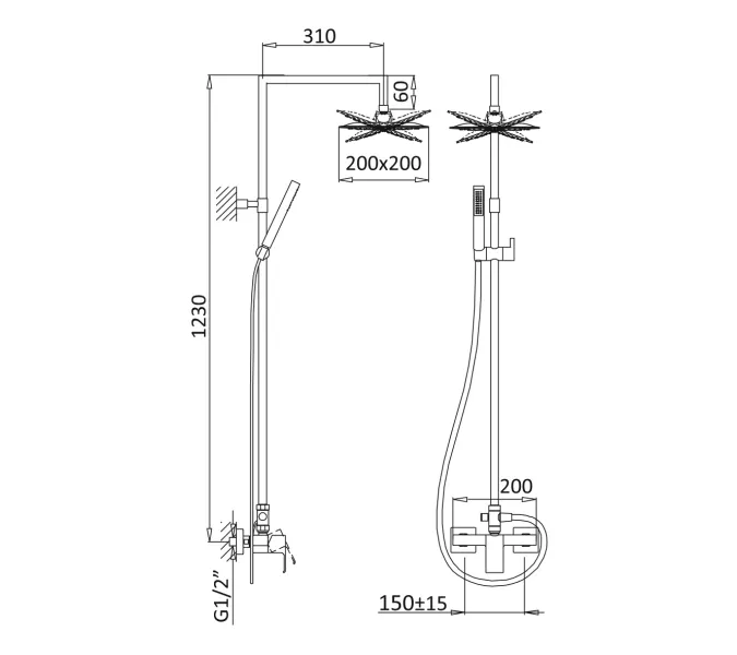Душевая стойка CEZARES PORTA-CD-SR, изображение 3