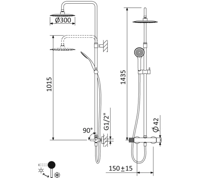 Душевая стойка CEZARES LEAF-CDA-30-L-01, изображение 7