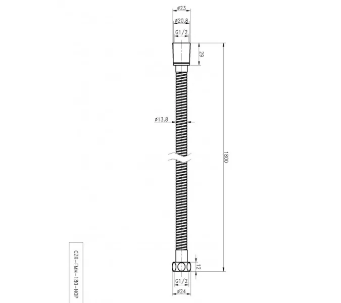 Гибкий шланг CEZARES CZR-FMM-180-01, изображение 2