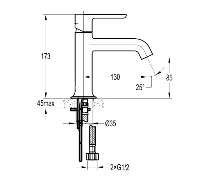 Смеситель для раковины CEZARES ECO-LS-01-W0, изображение 2