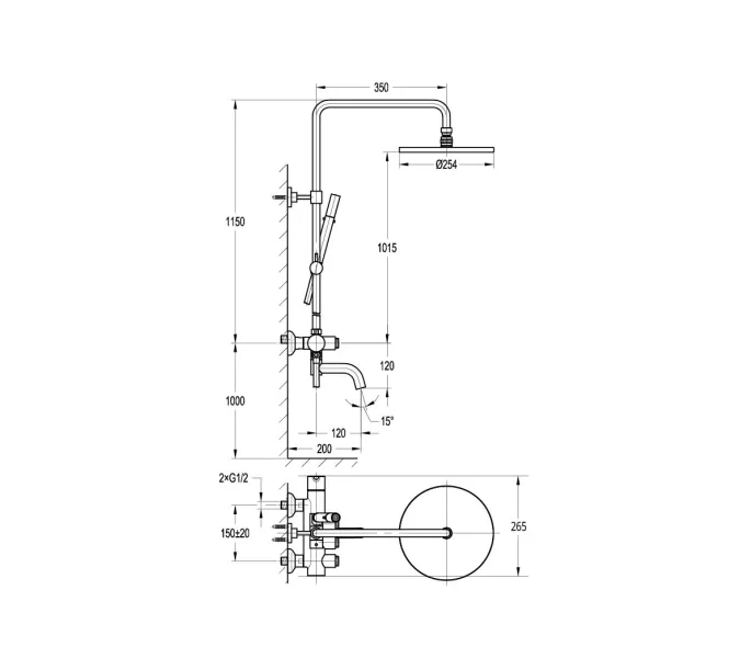 Душевая стойка CEZARES ECO-CVD-01, изображение 4