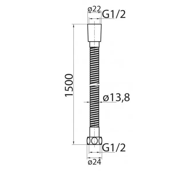 Душевой шланг CEZARES CZR-U-FMDC-150-03/24, изображение 2