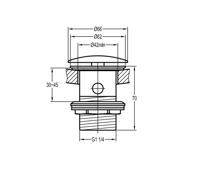 Донный клапан CEZARES ECO-SAT-BORO, изображение 3