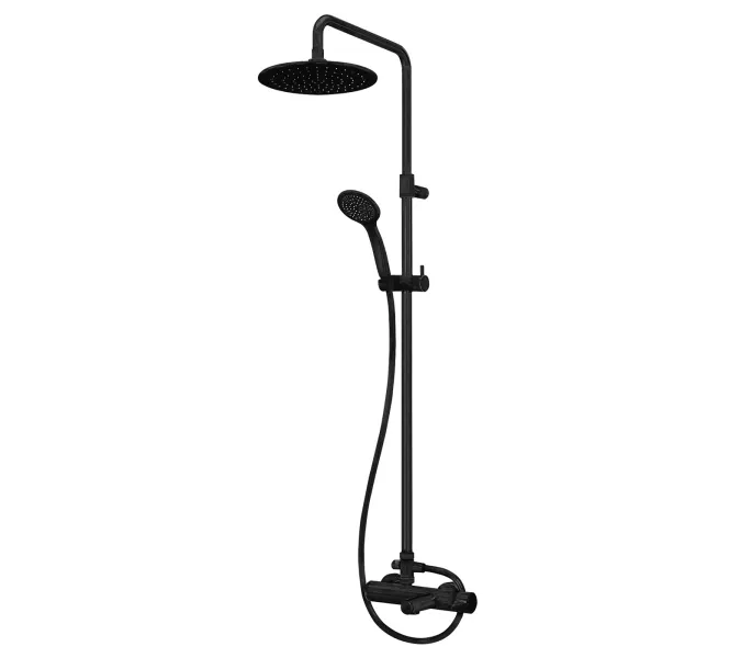 Душевая стойка с верхним и ручным душем CEZARES CZR-B-CVD-NOP, Выбрать цвет: Чёрный