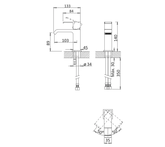 Смеситель на раковину CEZARES PORTA-LS1-NOP, изображение 5