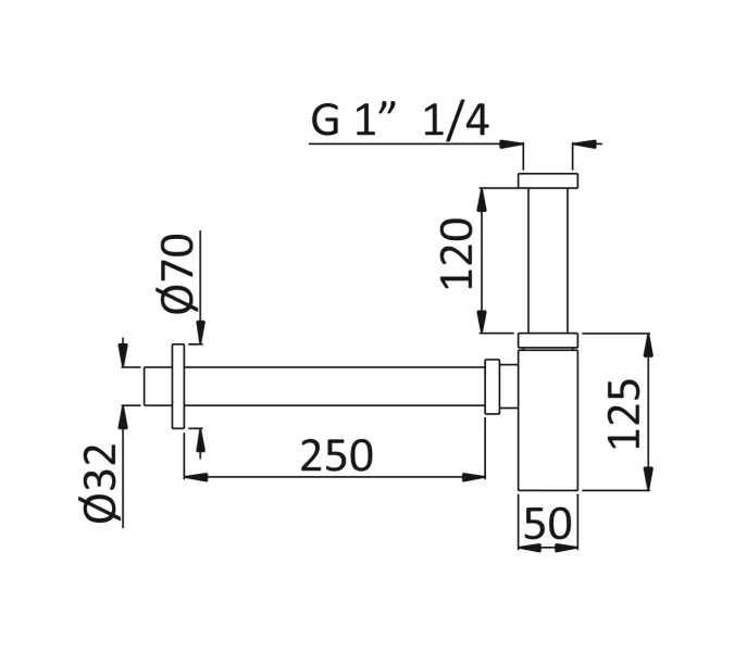 Сифон для раковины CEZARES CZR-B-SMQ-NOP, изображение 2