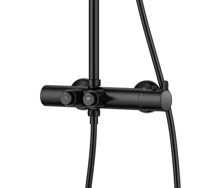 Душевая стойка CEZARES ECO-CD-T-NOP термостат, Выбрать цвет: Чёрный, изображение 2