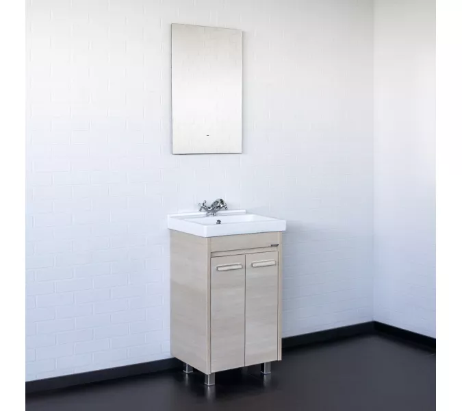 Тумба-умывальник Comforty Марио-50 сосна лоредо с раковиной Fest 50, изображение 4