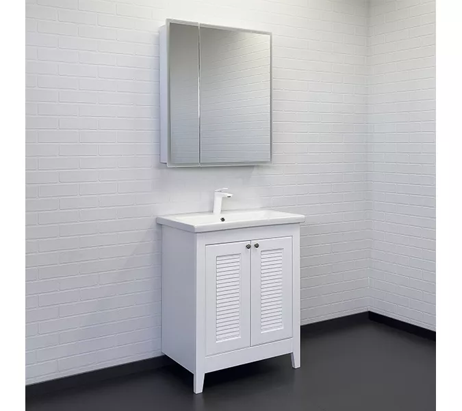 Тумба-умывальник Comforty Классик-70 белый матовый с раковиной Como 70, изображение 4