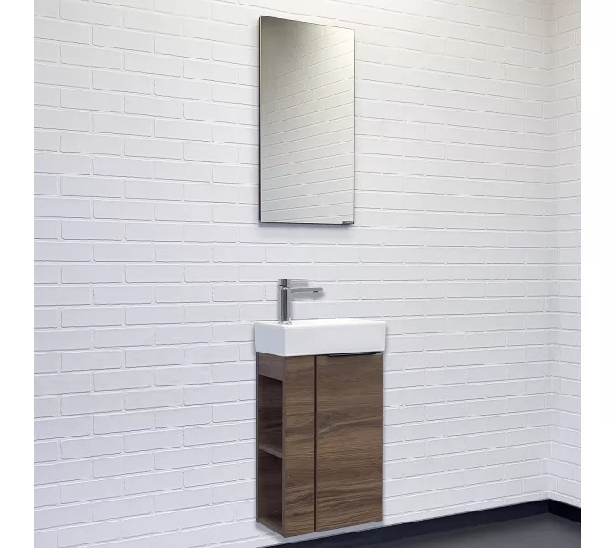 Тумба-умывальник Comforty Матэ-40 с раковиной Comforty 9140, Выбрать цвет: Дуб темно-коричневый, изображение 4