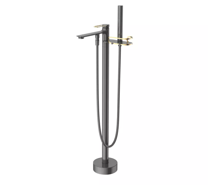 Смеситель напольный Acwen 2211QL оружейная сталь