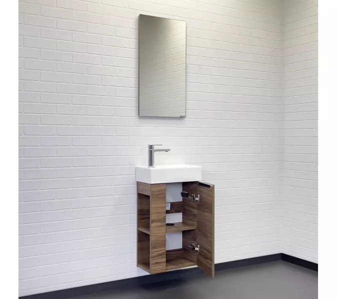 Тумба-умывальник Comforty Матэ-40 с раковиной Comforty 9140, Выбрать цвет: Дуб темно-коричневый, изображение 5