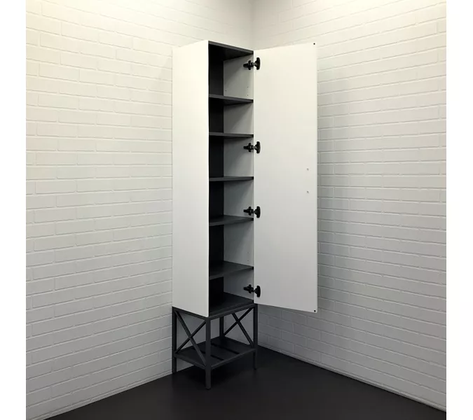 Шкаф-колонна Comforty Бредфорд-40 белый/графит, изображение 2