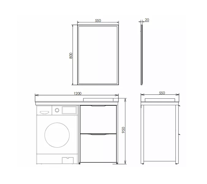 Зеркало Comforty Лозанна-55 серый матовый, изображение 2