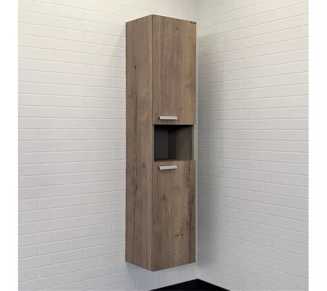 Шкаф-колонна Comforty Никосия-35 дуб темный, Выбрать цвет: дуб темный 